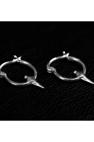 NOIR KALA Axis Hoop Earrings - Silver