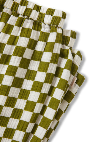 BRIXTON Lola Pants - Green Checkerboard