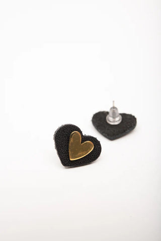 VEINAGE Boucles d'Oreilles Coeur de Palmier Petit