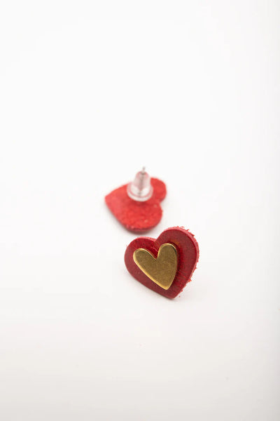 VEINAGE Boucles d'Oreilles Coeur de Palmier Petit