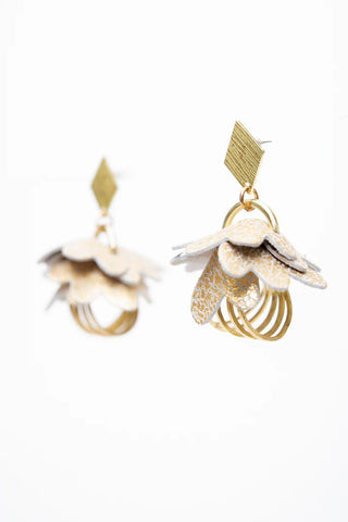 VEINAGE Boucles d'Oreilles Fleur des Neiges