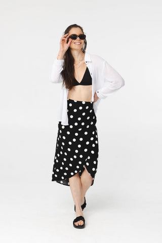 ANANAS BANANAS Hana Skirt - Black Polka Dots