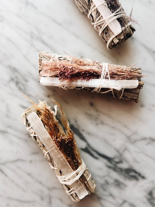 ESSENCE OF LIFE ORGANICS Purification Bundle - Selenite Sage and Wildflowers