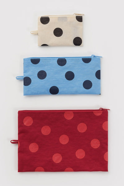 BAGGU Flat Pouches - Polka Dot Mix