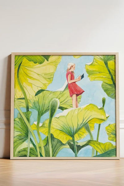 VALERIE BOIVIN Affiche - Été jeune femme robe rose