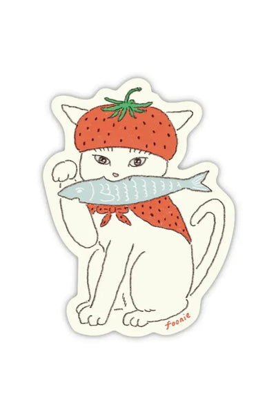 FOONIE Strawberry Cat Sticker