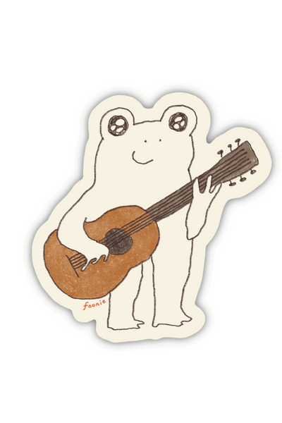 FOONIE Sticker Guitar Frog