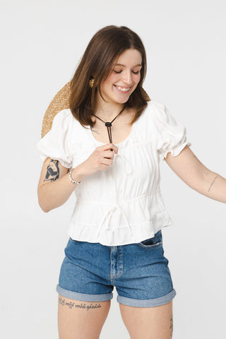 ANANAS BANANAS Liv Blouse - White