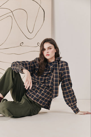 DAGG & STACEY Blouse Arden - Carreaux Granite
