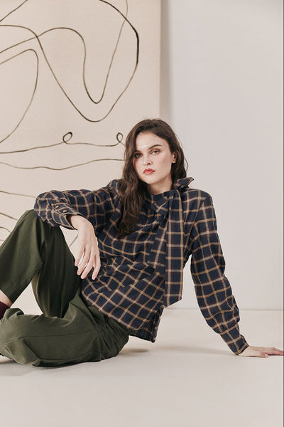 DAGG & STACEY Blouse Arden - Carreaux Granite