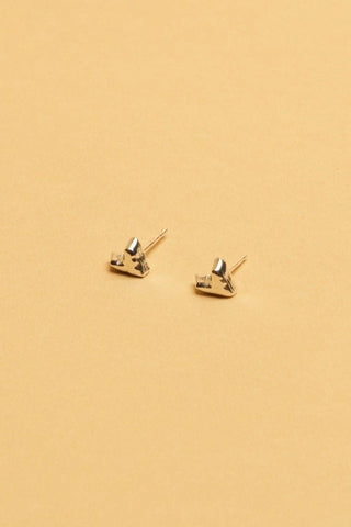 LA MANUFACTURE Heart Stud Earrings