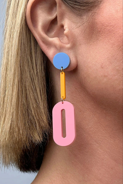 COMBINIST GOOD Oval Drop Earrings