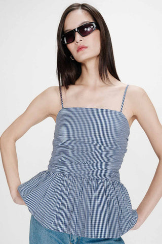 GRACE & MILA Peplum Bustier Valo - Navy