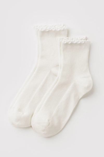 BAGGU Chaussettes Laitue Lot de 2 - Blanc