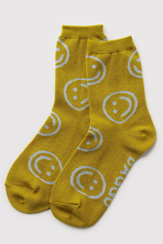 BAGGU Chaussettes Crew - Ocre Happy