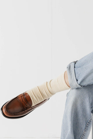 BAGGU Ribbed Socks - Ecru