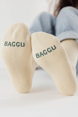 BAGGU Ribbed Socks - Ecru