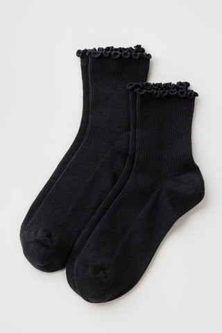 BAGGU Chaussettes Laitue Lot de 2 - Noir