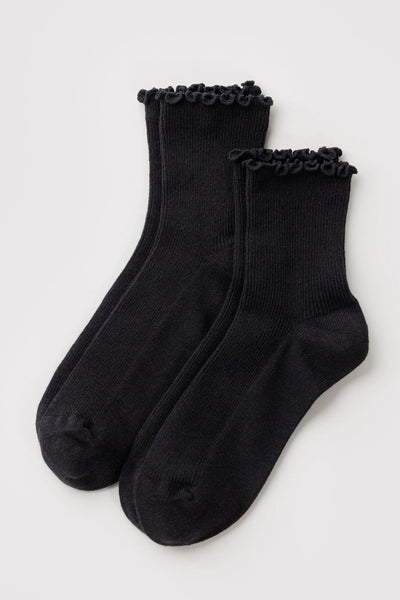 BAGGU Chaussettes Laitue Lot de 2 - Noir