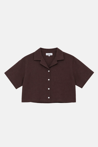 AMNOT Chemise Courte Ample - Espresso