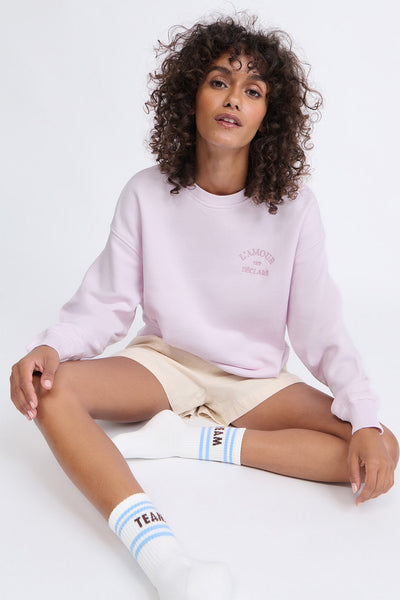 ÉMOI ÉMOI Crewneck L'amour est Déclaré - Rose Clair
