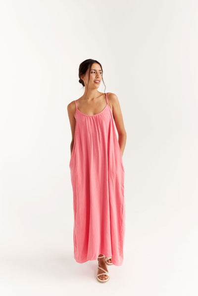 DAILYSTORY Robe Isabella Longue - Corail