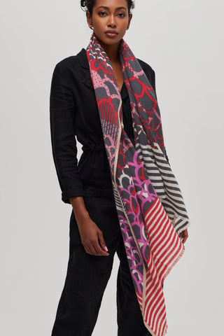 PRINCESSE & DRAGON Céleste Scarf - Red and Purple