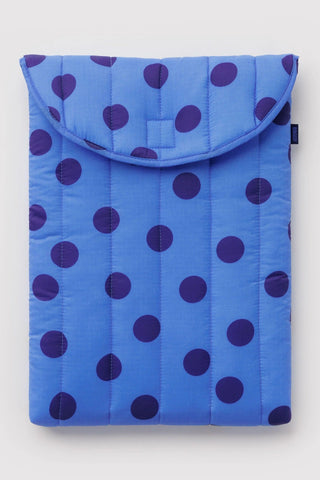 BAGGU 16" Laptop Sleeve - Blue Polka Dot