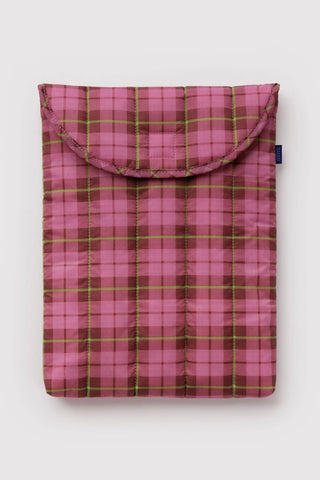 BAGGU 13"/14" Laptop Sleeve - Pink Tartan