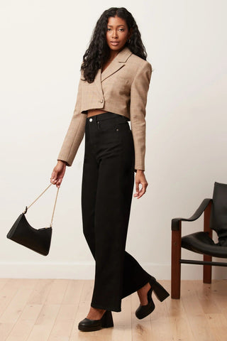 YOGA JEANS Coupe Lily Wide - Noir