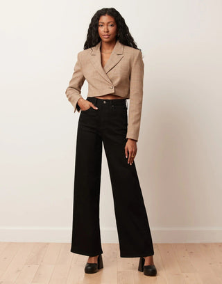 YOGA JEANS Coupe Lily Wide - Noir