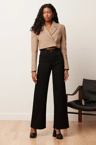 YOGA JEANS Coupe Lily Wide - Noir