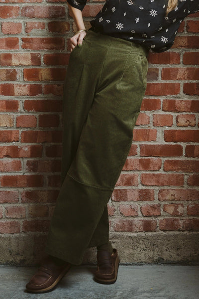 KAZAK Pantalon Pimbina - Corduroy Olive