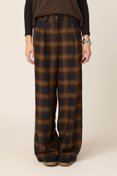 CHLO Pantalon Zaho - Plaid Tan