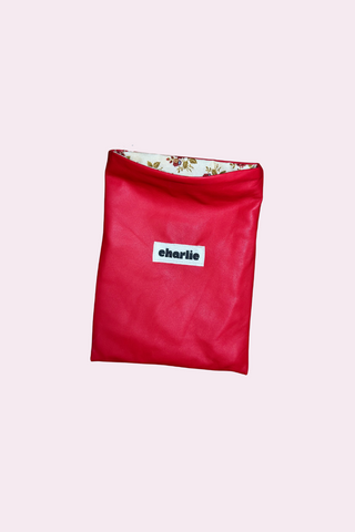 CHARLIE Pochette à Livre Petit Format - Cuir Rouge vif