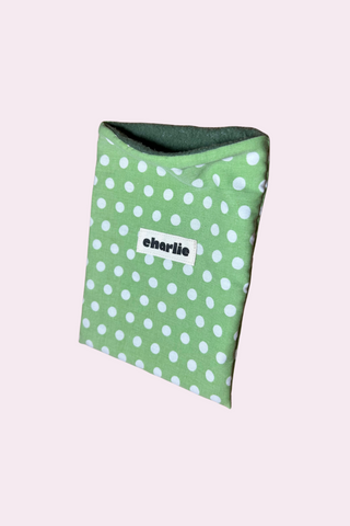 CHARLIE Pochette à Livre Petit Format - Pois vert