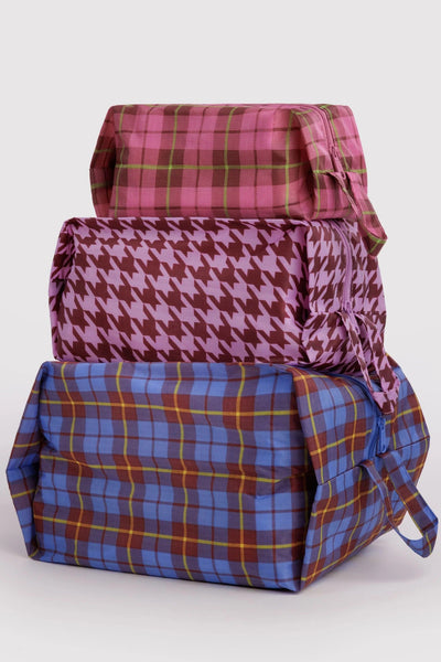 BAGGU 3D ZIP Pouch - Check Mix