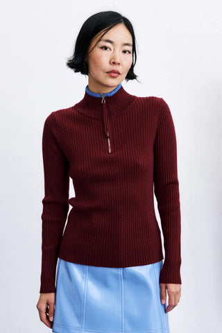 FRNCH Kuju Sweater - Burgundy
