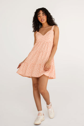 DAILYSTORY Robe Gigi - Orange Fleuri