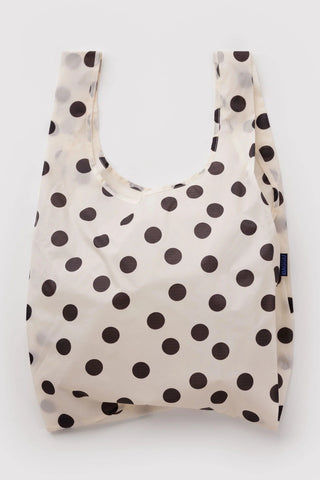 BAGGU Standard Reusable Bag - Black and White Polka Dot