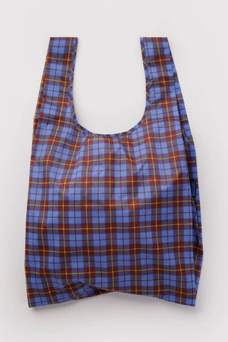BAGGU Sac Réutilisable Standard - Tartan Bleu