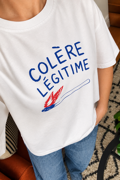 SAULE T-Shirt Féministe Colère Légitime - Blanc