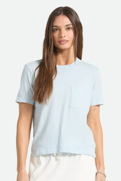 BRIXTON T-Shirt Carefree - Blue Aura