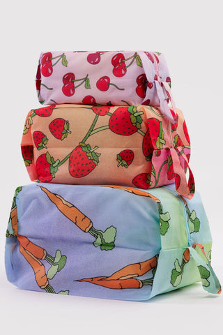 BAGGU ZIP 3D Pouch - Carrot and Fruits
