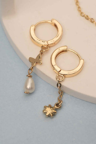 SANDRINE DEVOST Boucles d'Oreilles Azalée Asymétrique