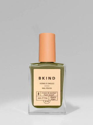 BKIND Vernis à Ongles - La route verte, vernis kaki. Parfaite idée de cadeau pour femme.