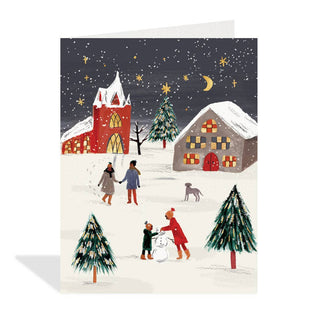 HALFPENNY POSTAGE Carte Promenade hivernale