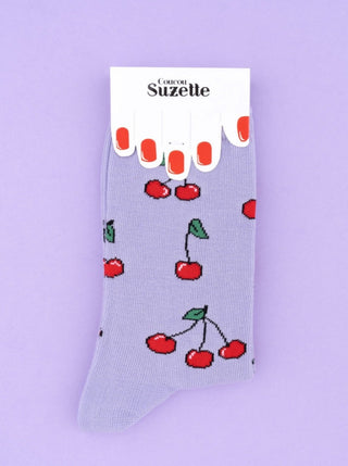 COUCOU SUZETTE Chaussettes Cerises, parfaite idée de cadeau pour femme.
