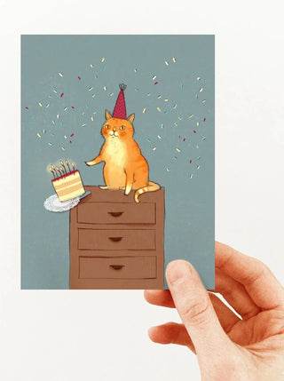 VALERIE BOIVIN Greeting Card - Naughty Cat