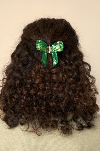 COUCOU SUZETTE Bow Hair Clip - Green